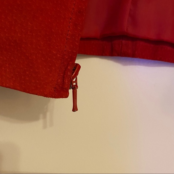 ❌ SOLD ❌ Coldwater Creek red leather zip jacket - Picture 4 of 5